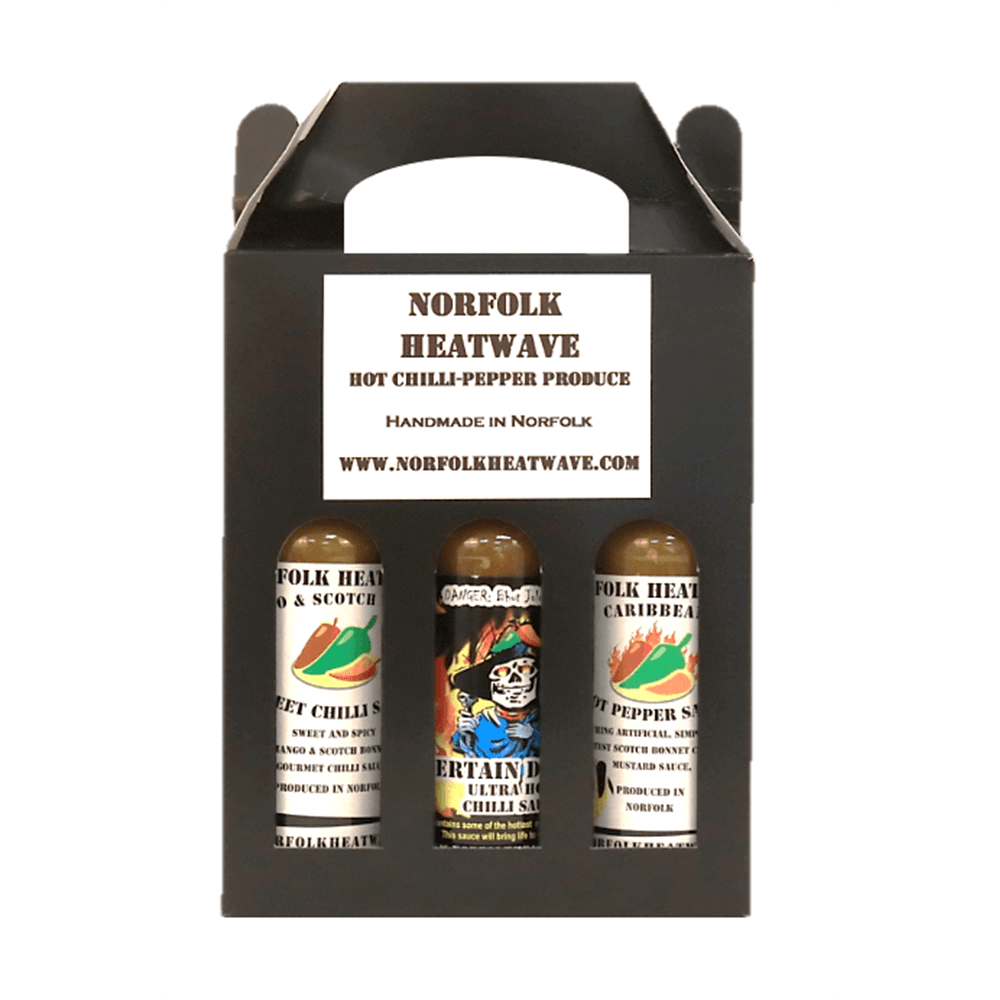 Norfolk Heatwave Mildest Heat Sauce Gift Pack 3x 150ml